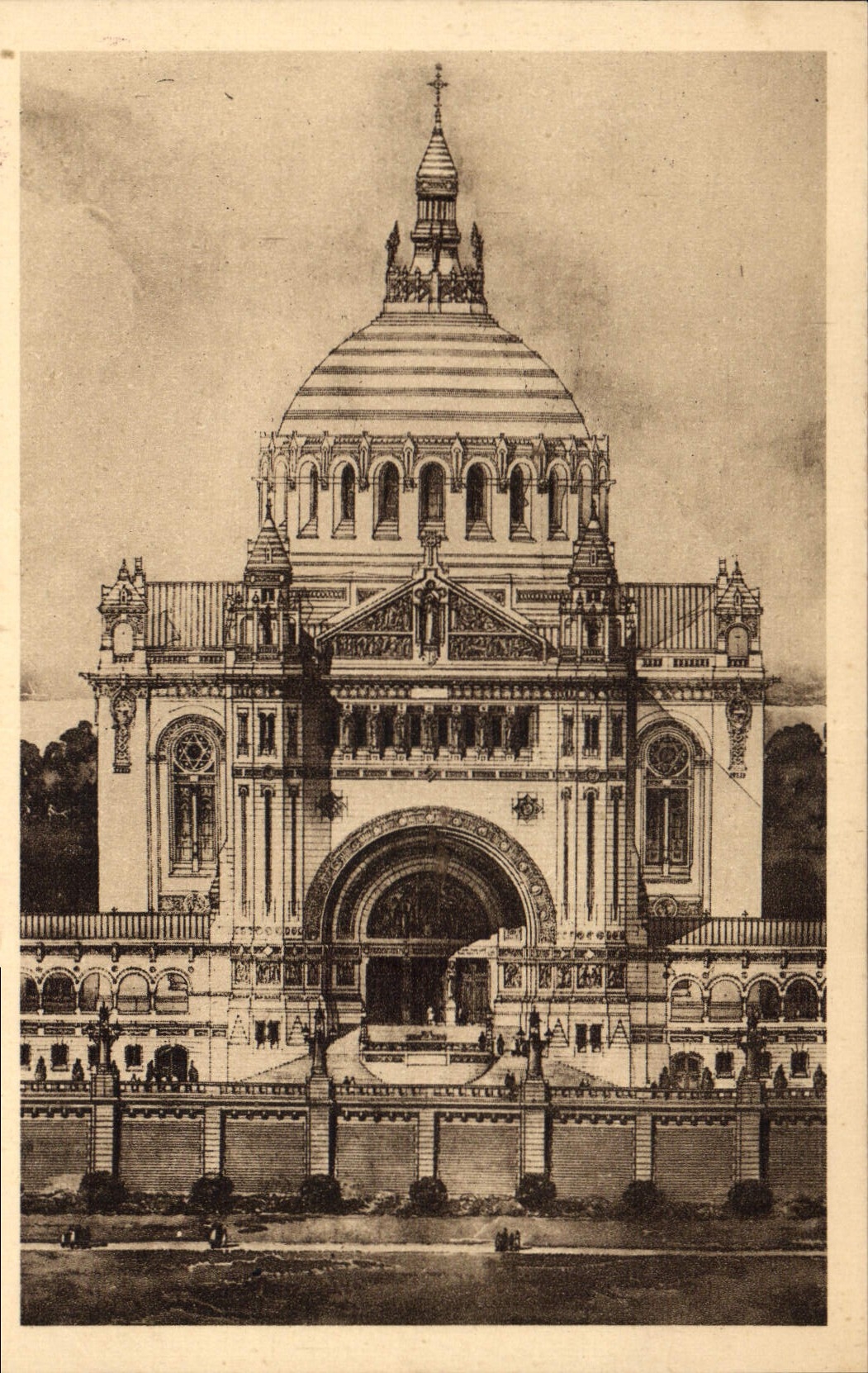 CPA Carte de Souscription pour la Basilique de Lisieux 