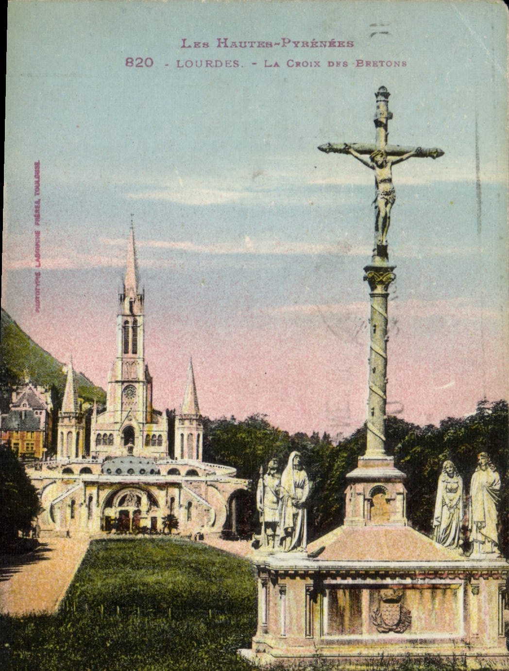 CPA Les Hautes Pyrenees Lourdes La Croix des Bretons 