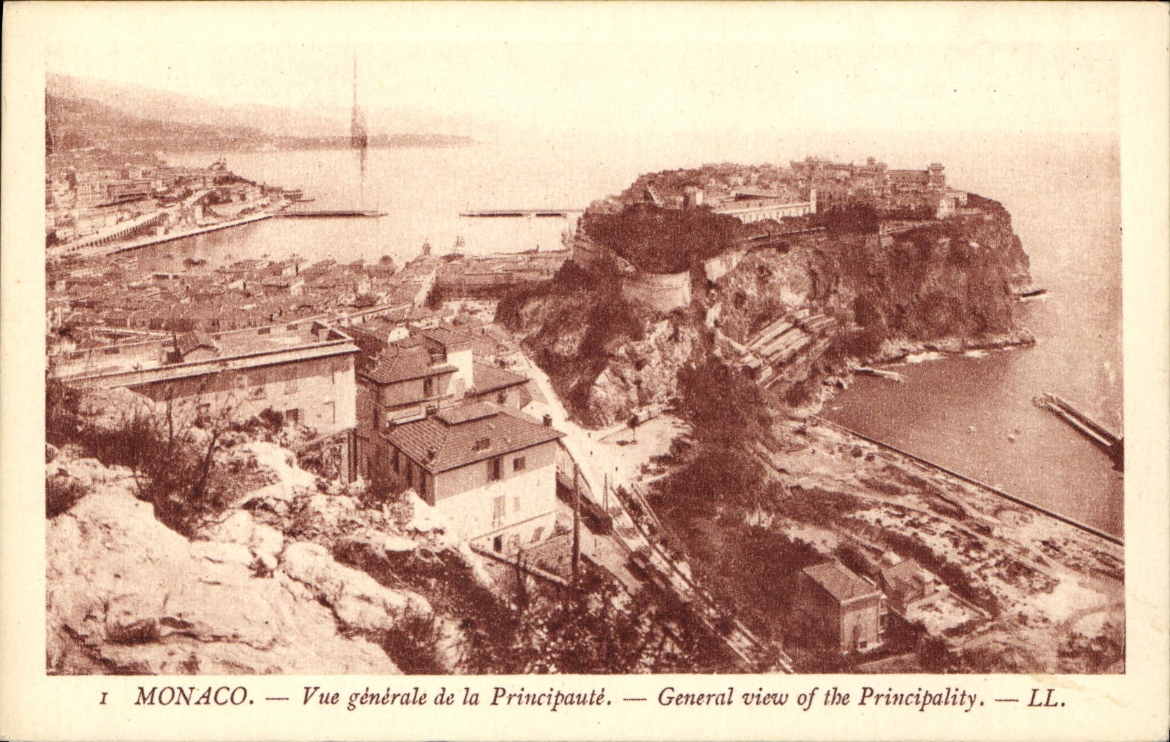 CPA Monaco Vue generale de la Principaute 
