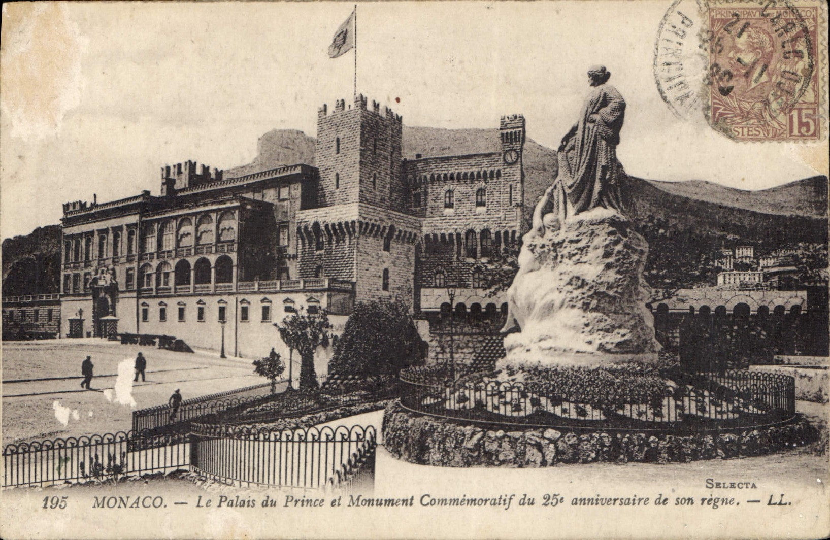 CPA Monaco Le Palais du Prince et Monument Commemoratif du 25e anniversaire de regne 