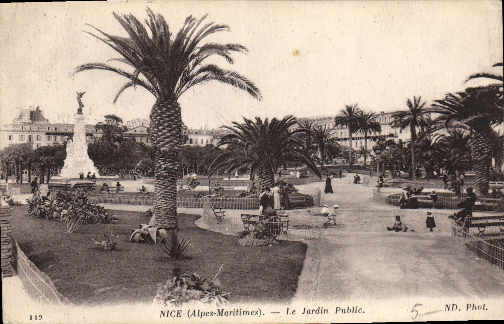 CPA Nice Alpes Maritimes Le Jardin Public 