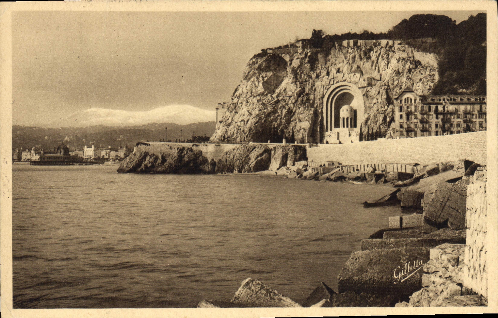 CPA Cote d'Azur Artistique Nice Rocher du Chateau