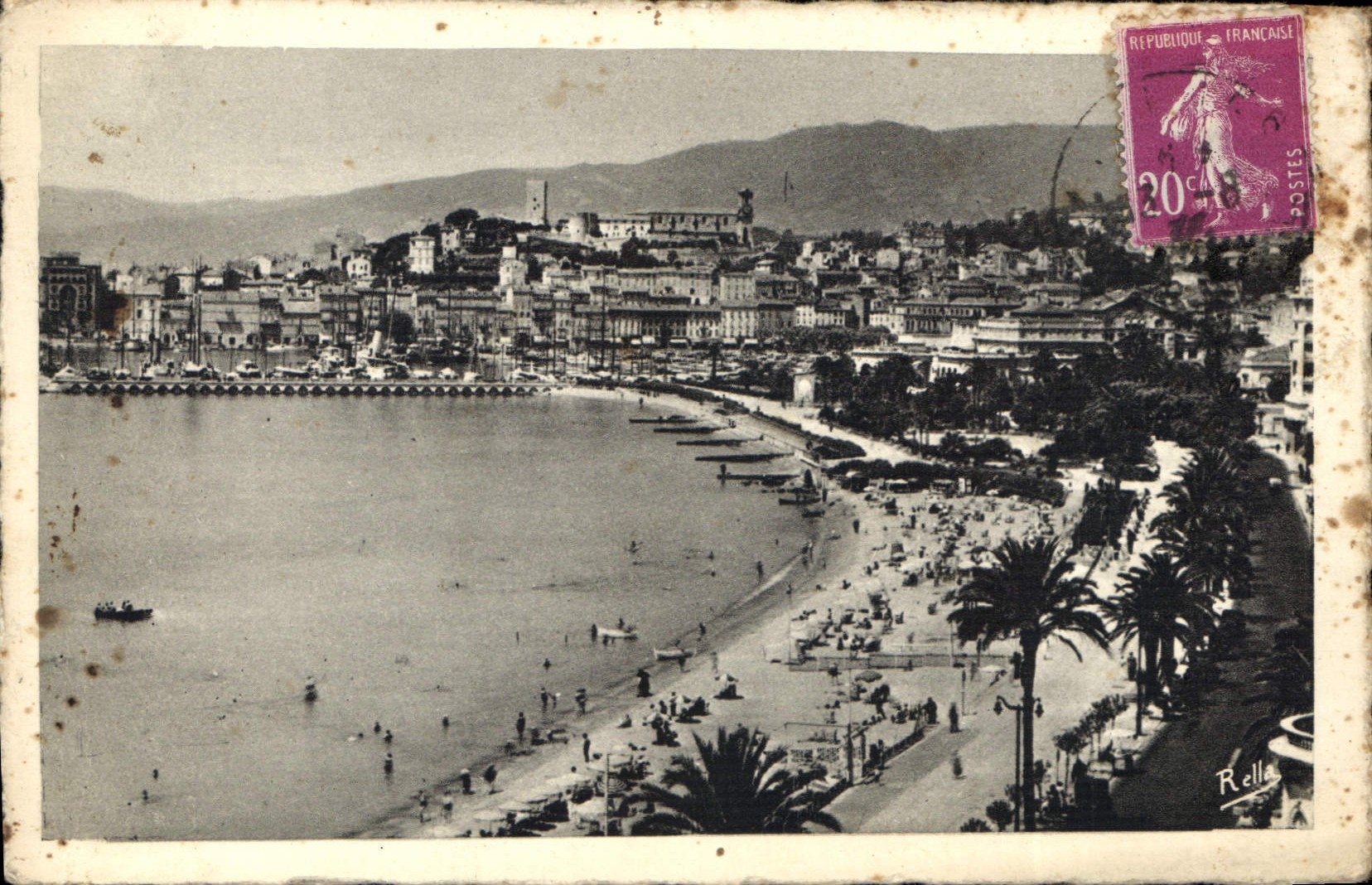 CPA Cannes La Croisette et le mont Chevalier 