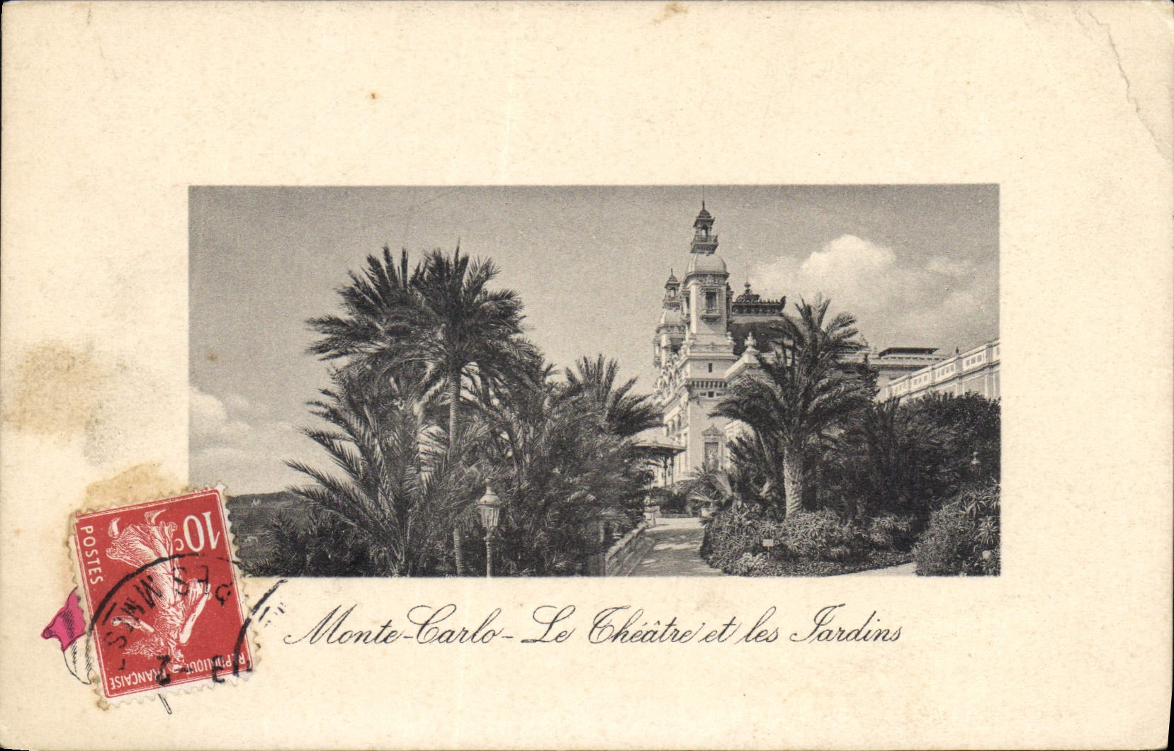CPA Monte Carlo La Theatre et les Jardins 