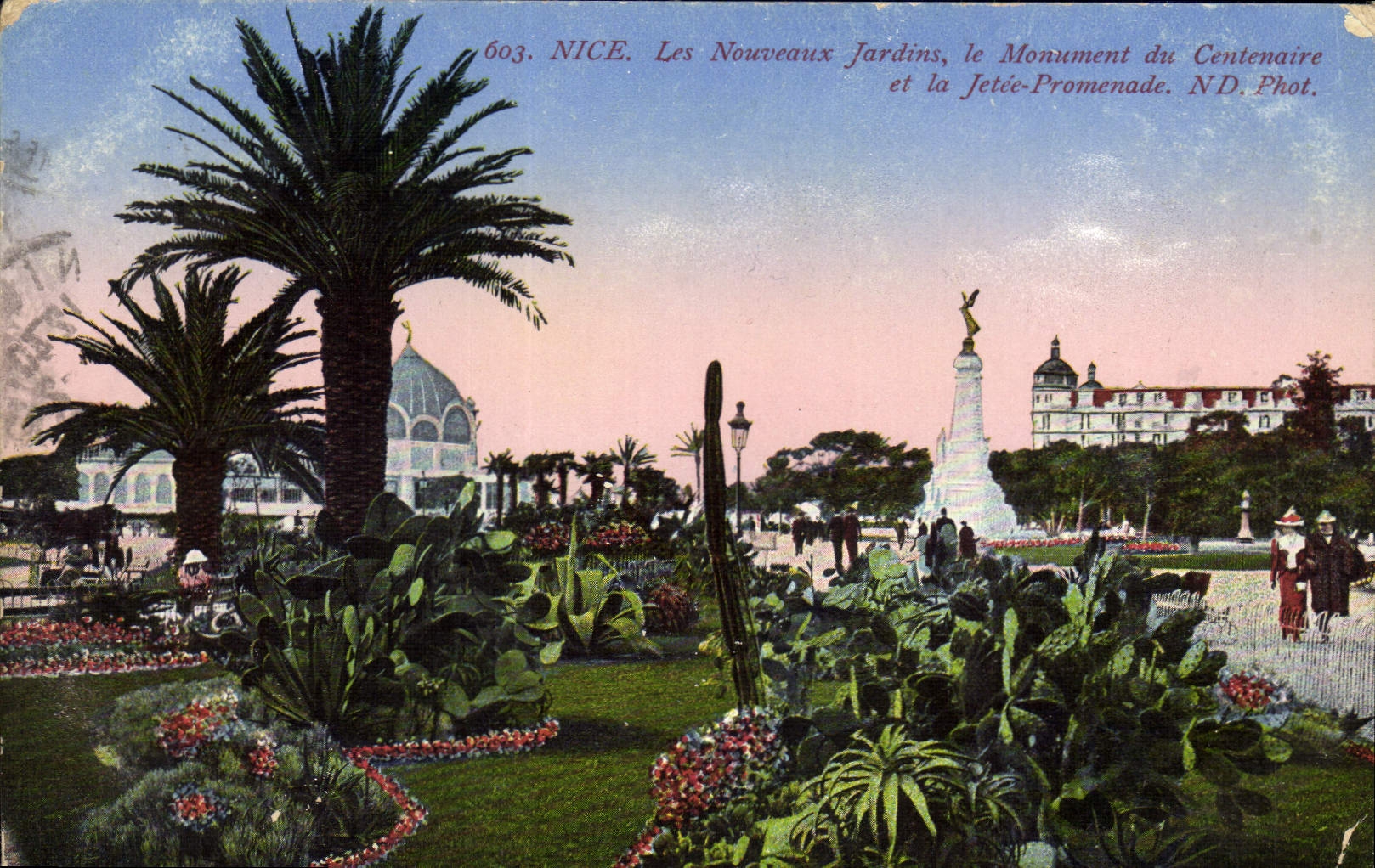 CPA Nice Les Nouveaux Jardins le monument du Centenaire et la Jetee Promenade 