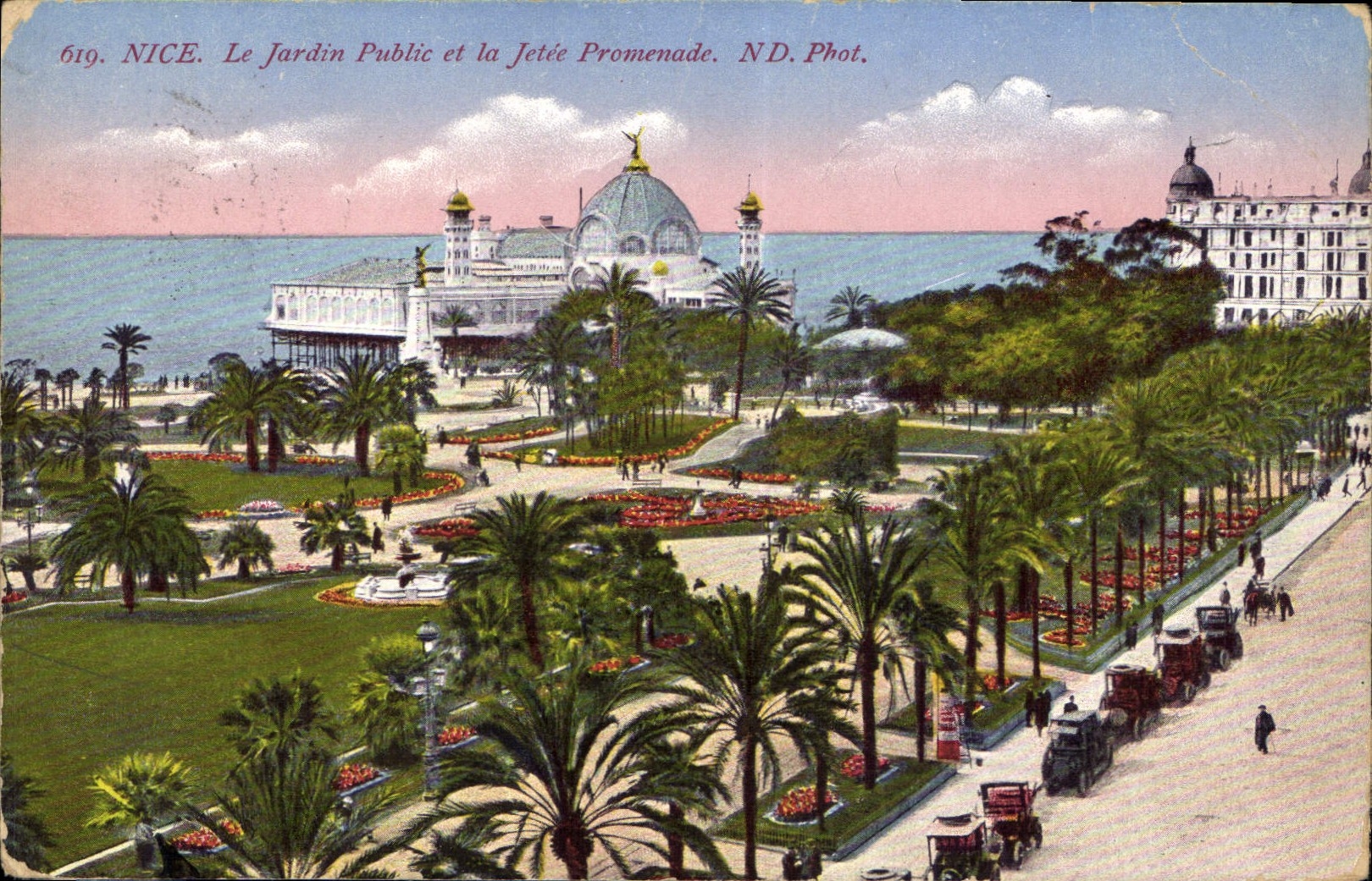CPA Nice Le Jardin Public et la Jette Promenade