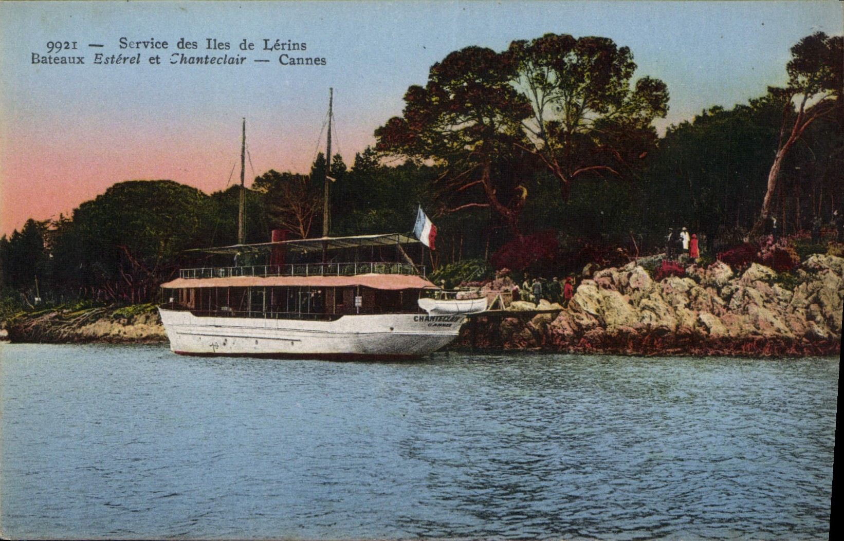 CPA Service des Iles de Lerins Batheaux Esterel et Chanteclair Cannes Bateau