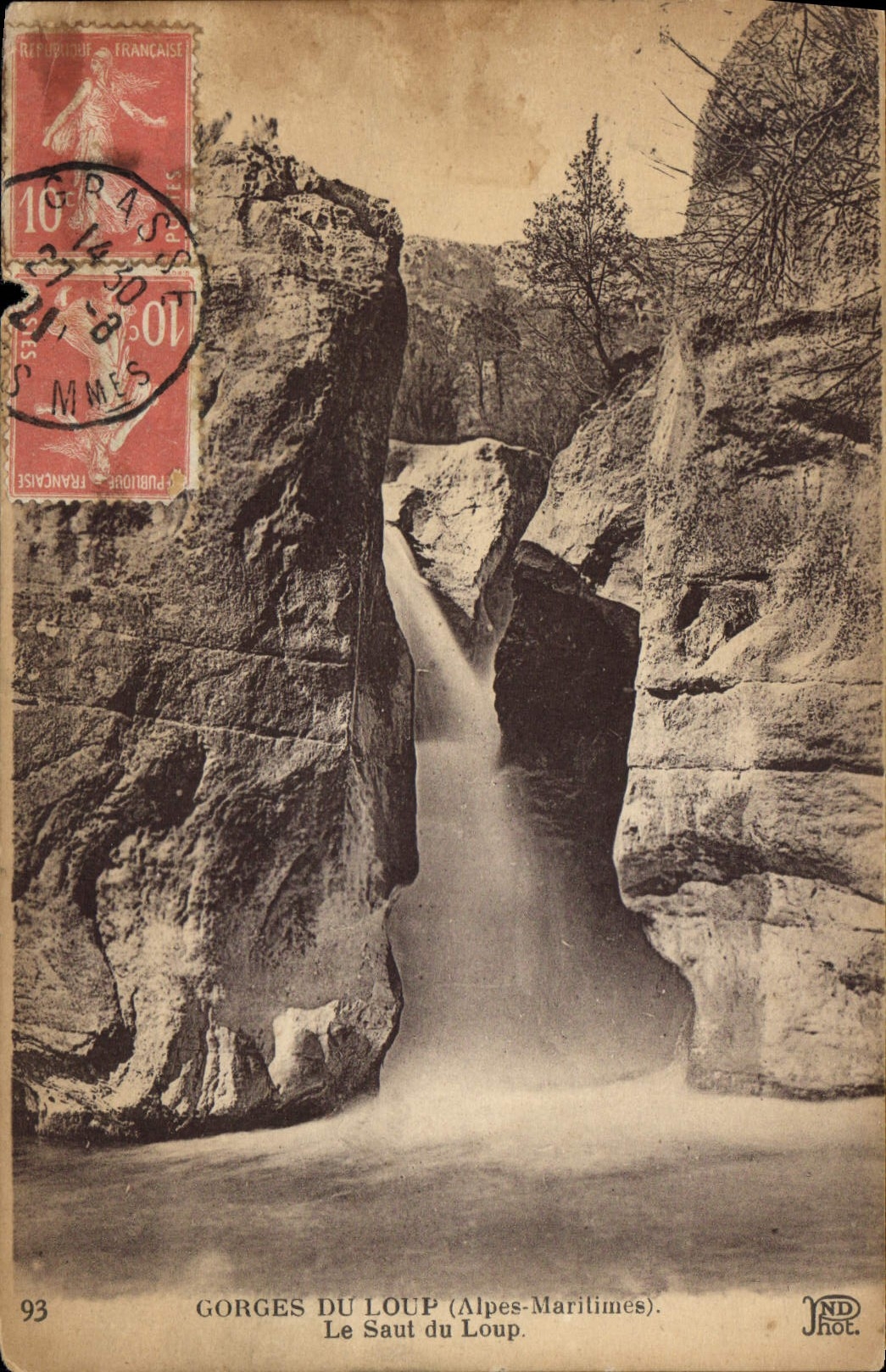 CPA Gotges du Loup Alpes Maritimes Le Saut du Loup