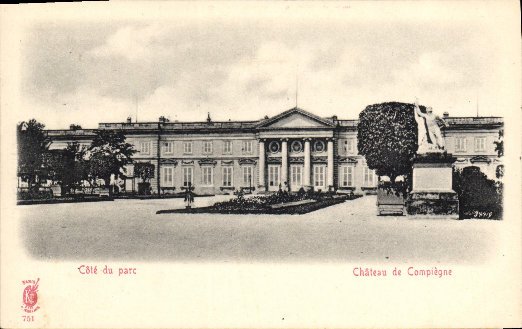 CPA Cote du parc Chateau de Compiegne 