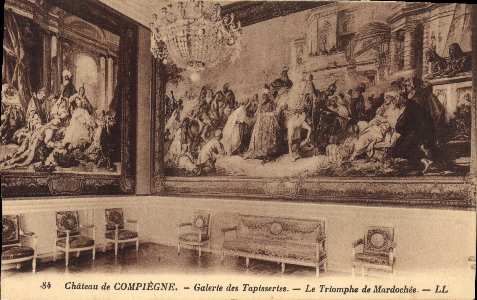 CPA Chateau de Compiegne Galerie des Tapisseries le Triomphe de Mardochee 