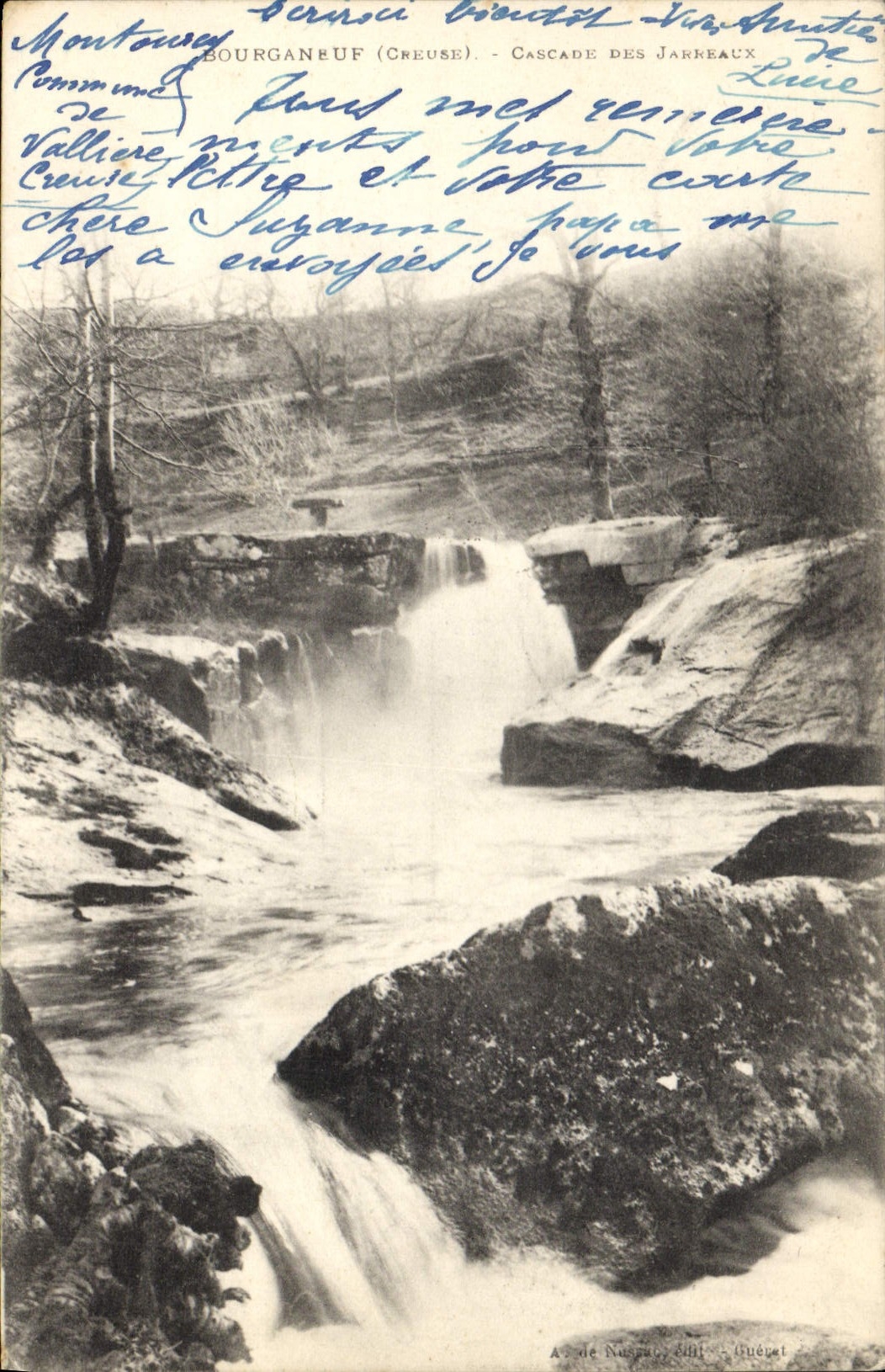 CPA Bourganeuf Creuse Cascade des Jadreaux 