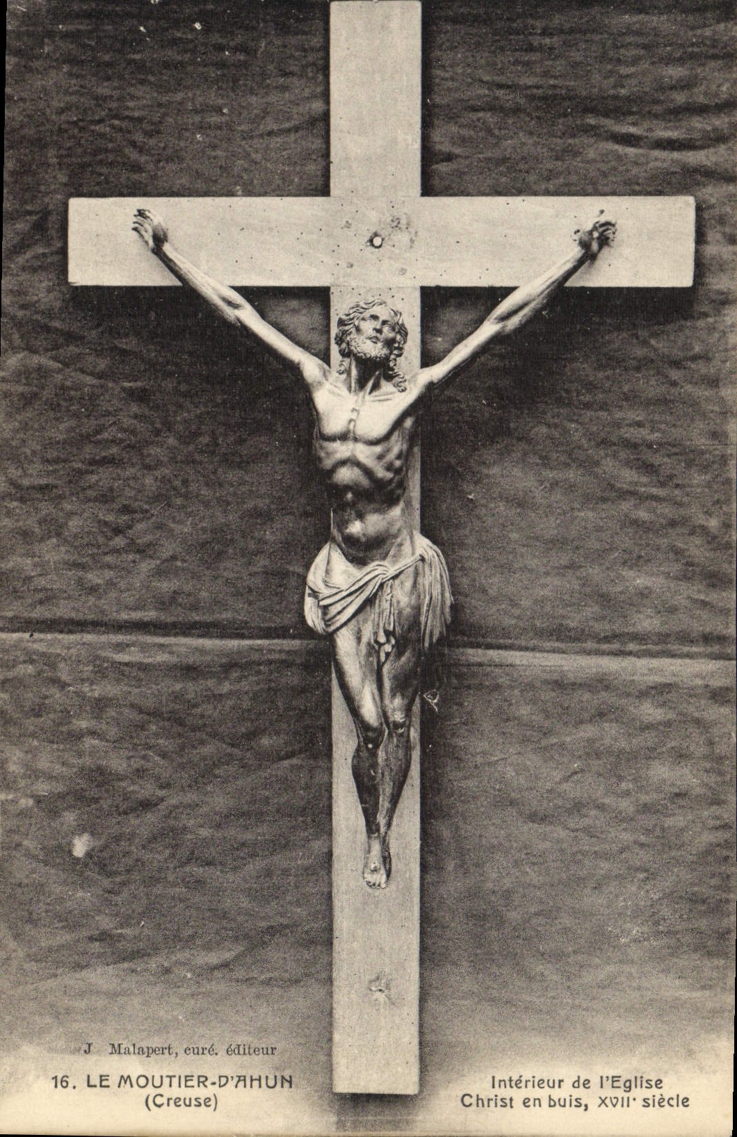 CPA Le Moutier d'Ahun Creuse Interieur de l'Eglise Christ en buis