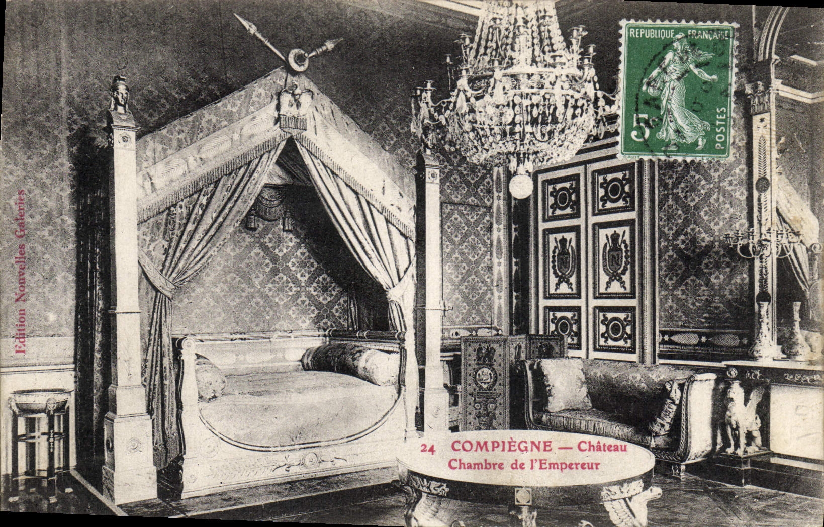 CPA Compiegne Chateau Chambre de l'Empereur 