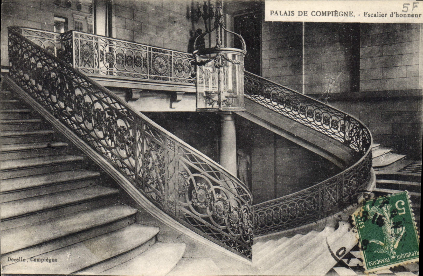 CPA Palais de Compiegne Escalier d'honneur 