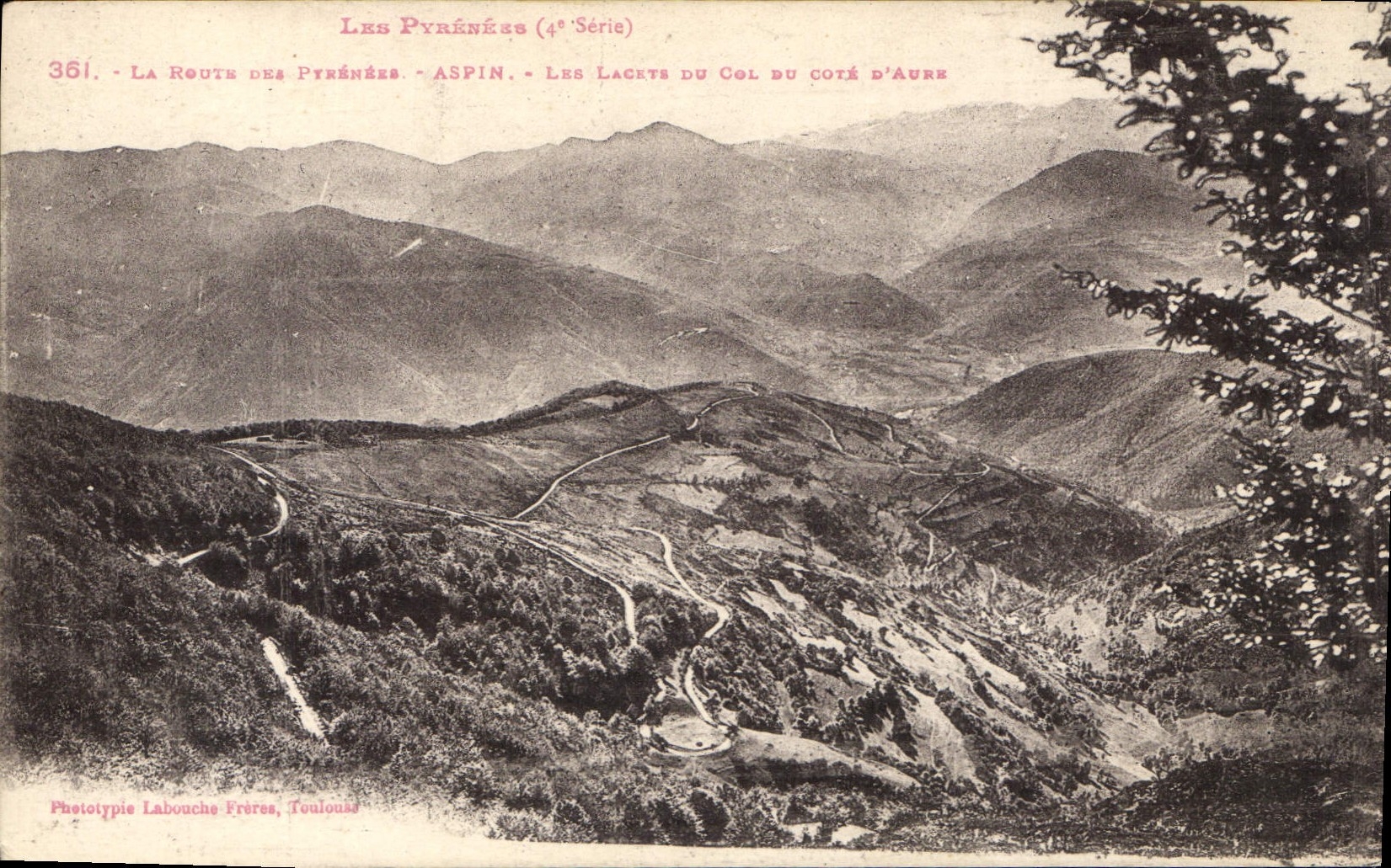 CPA Les Pyrenees Aspin Les Lacets du Col du Cote d'Aure 