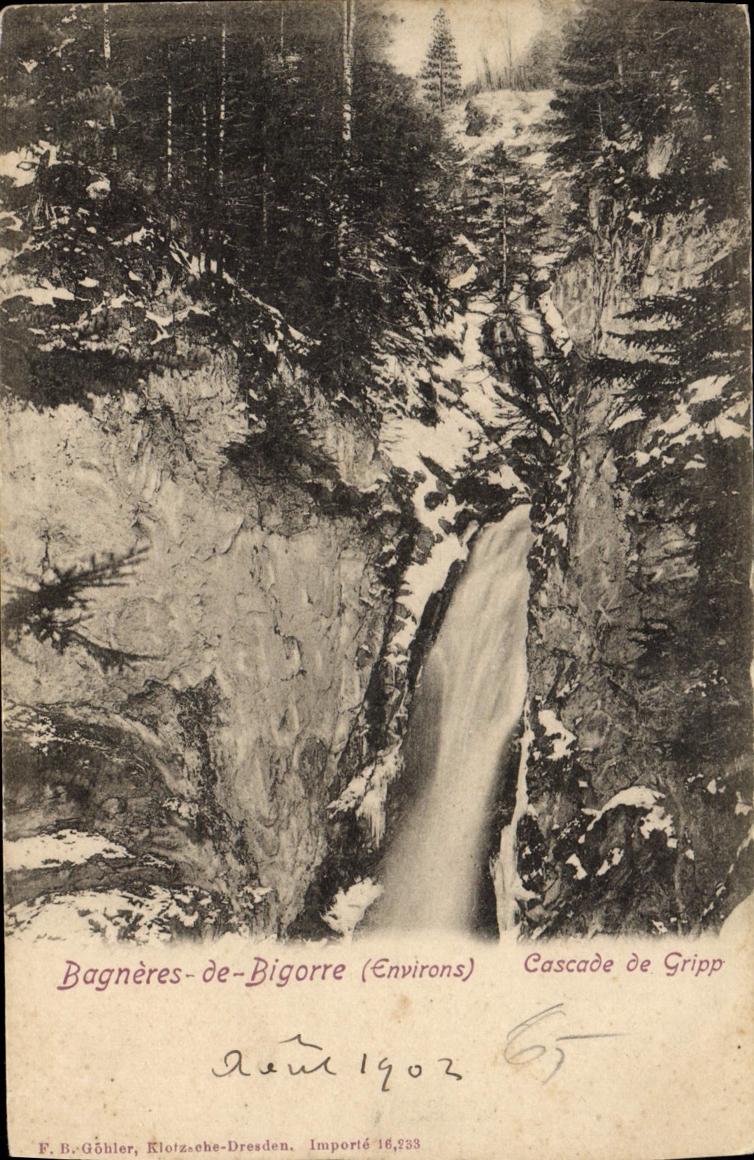 CPA Bagneres de Bigorre Environs Cascade de Gripp