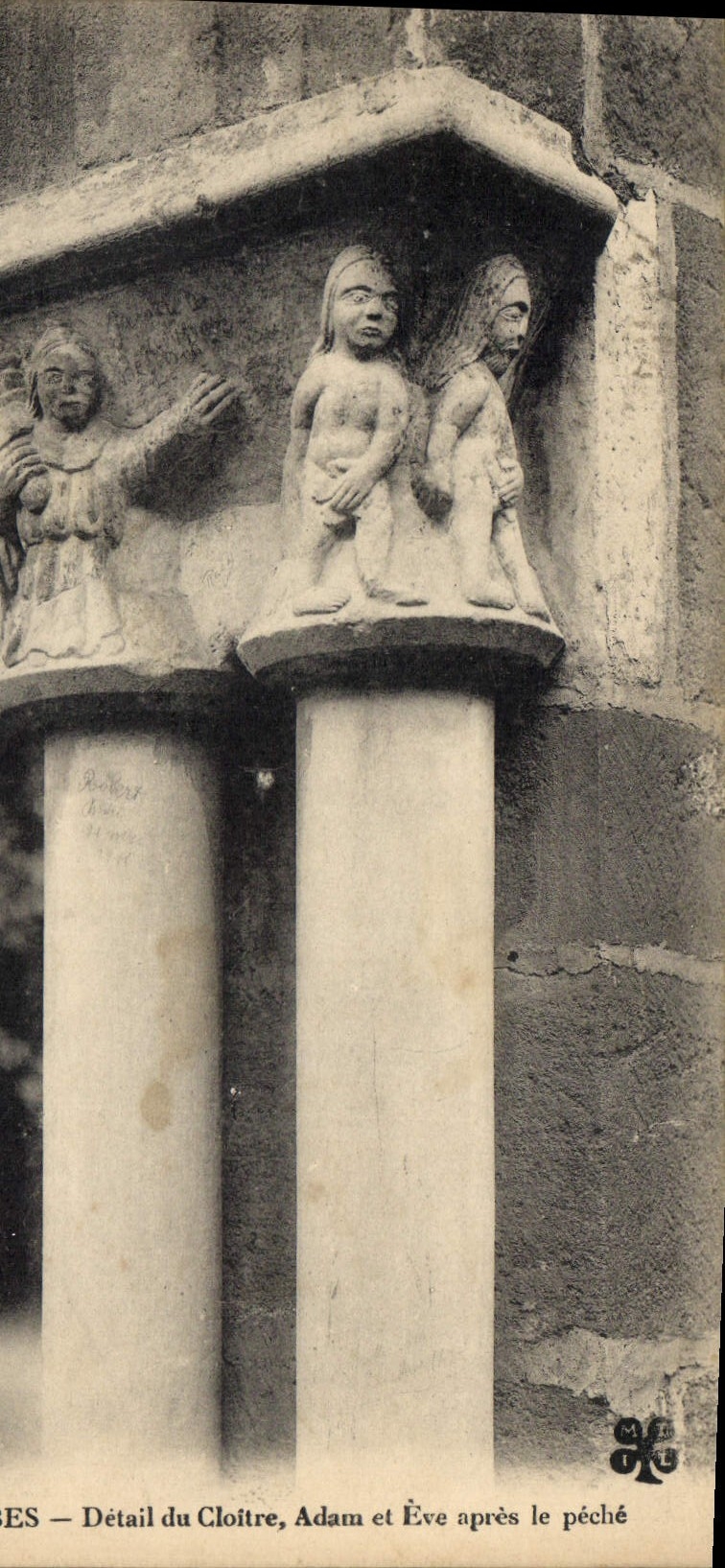 CPA Detail du Cloitre Adam et Eve apres le Peche 