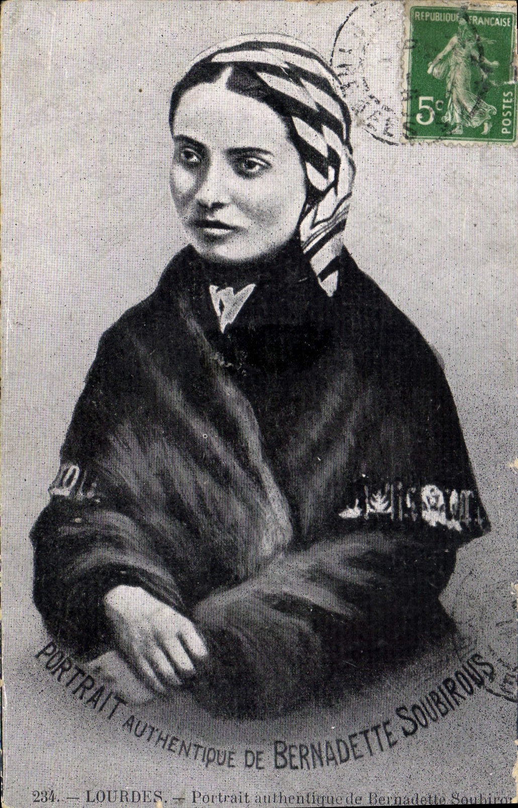 CPA Portrait Authentique de Bernadette Soubirous 
