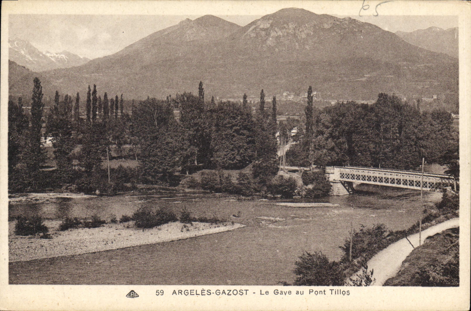 CPA Argeles Gazost Le Gave au Pont Tillos 
