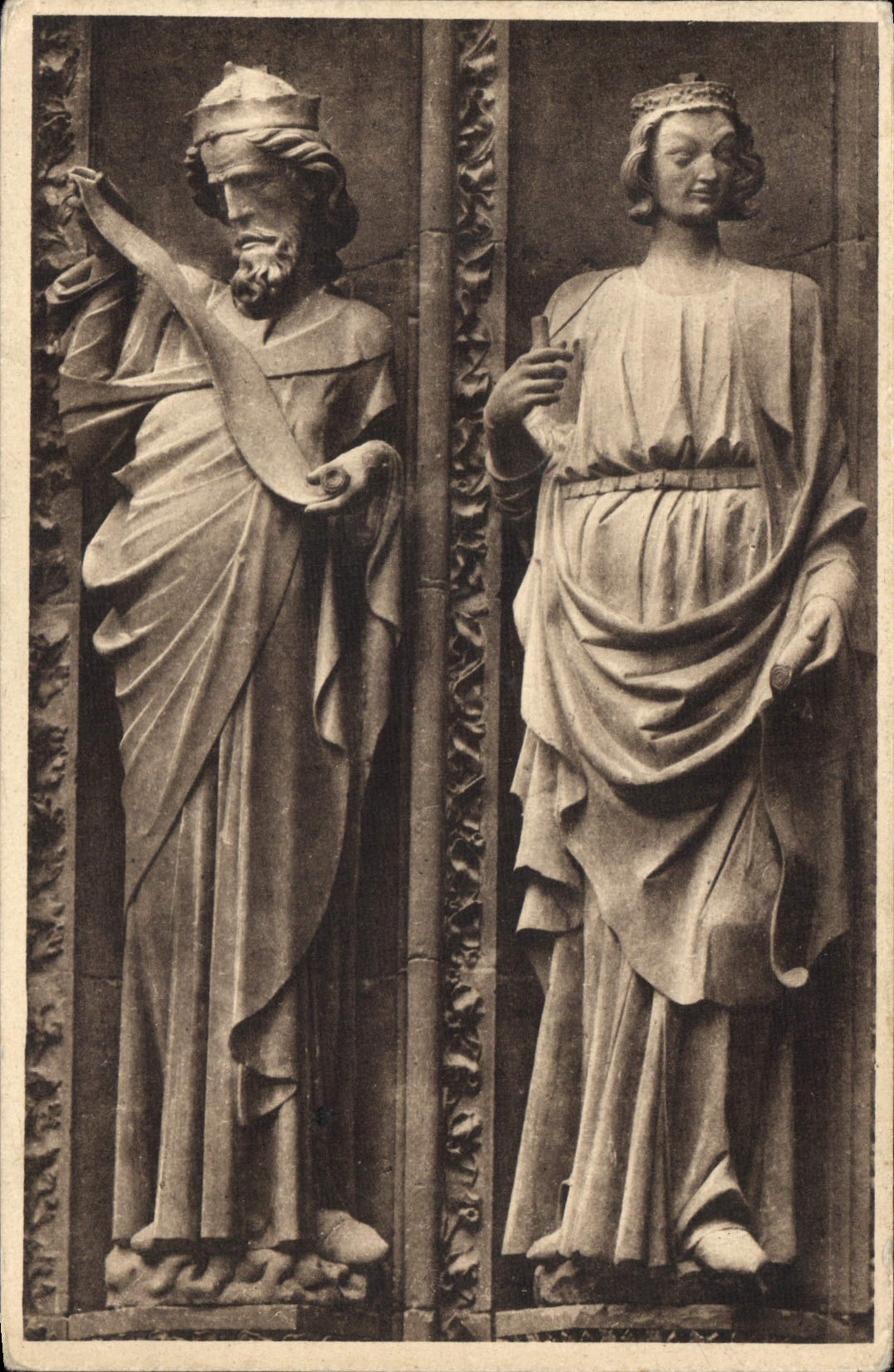 CPA Cathedrale de Strasbourg Les Prophetes du Grand Portail 