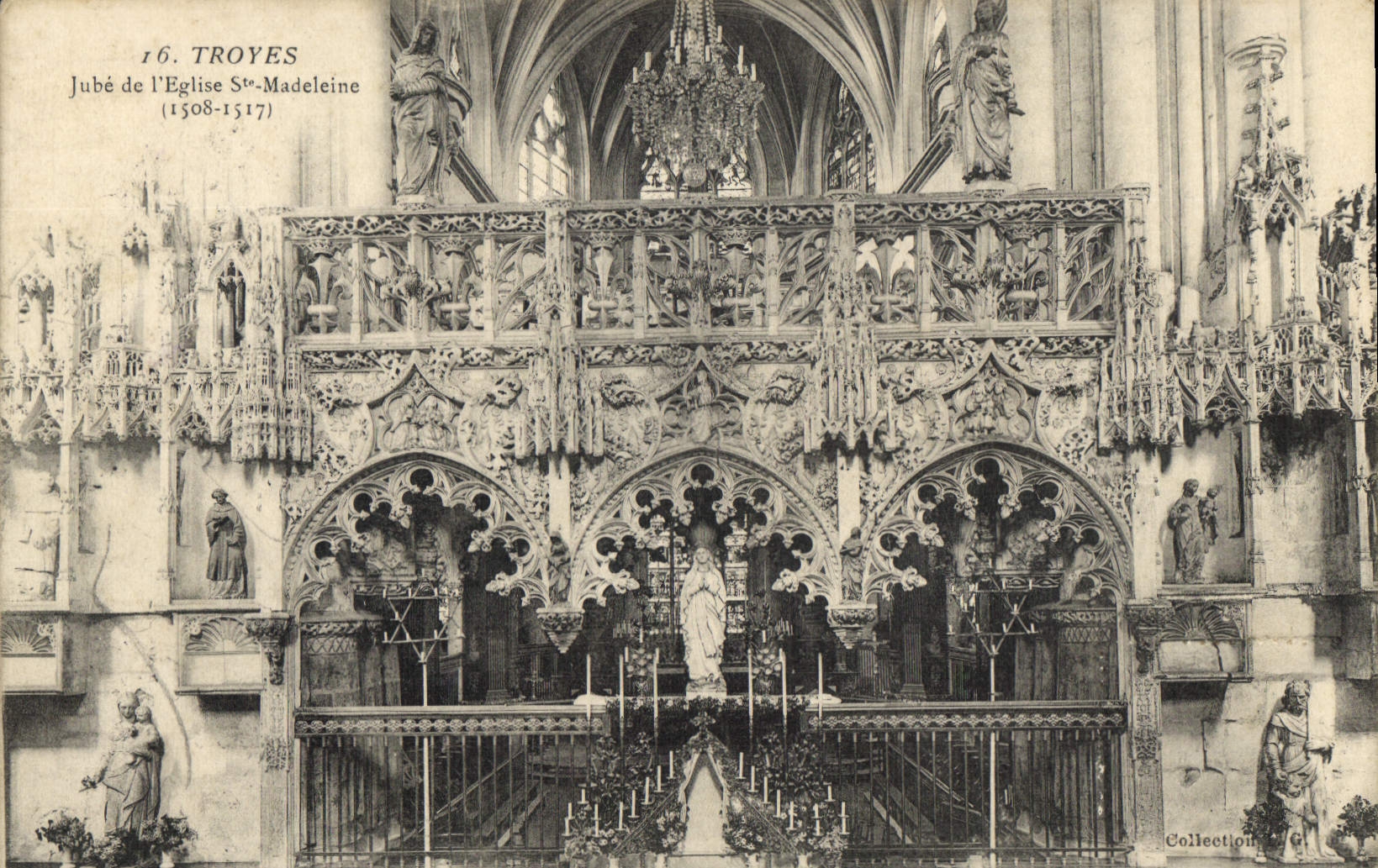 CPA Troyes Jube de l'Eglise Ste Madeleine 