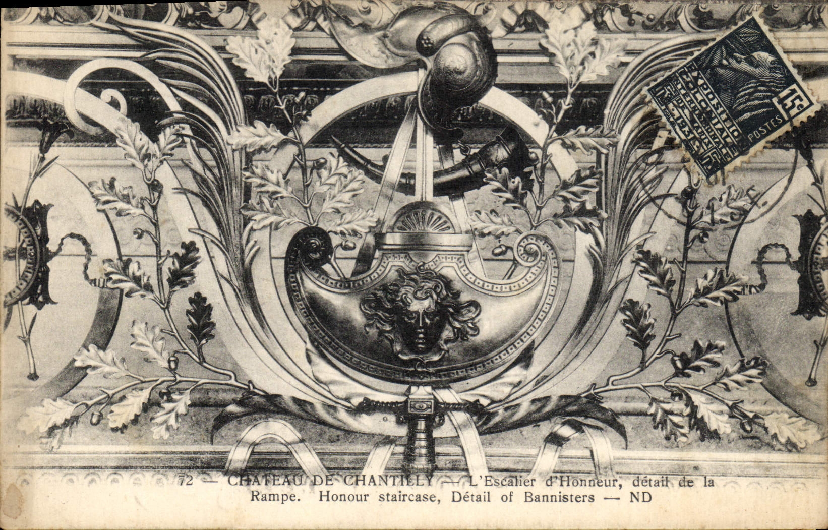 CPA Chateau de Chantilly L'Escalier d'Honneur Detail de la Rampe Honour Staircase 