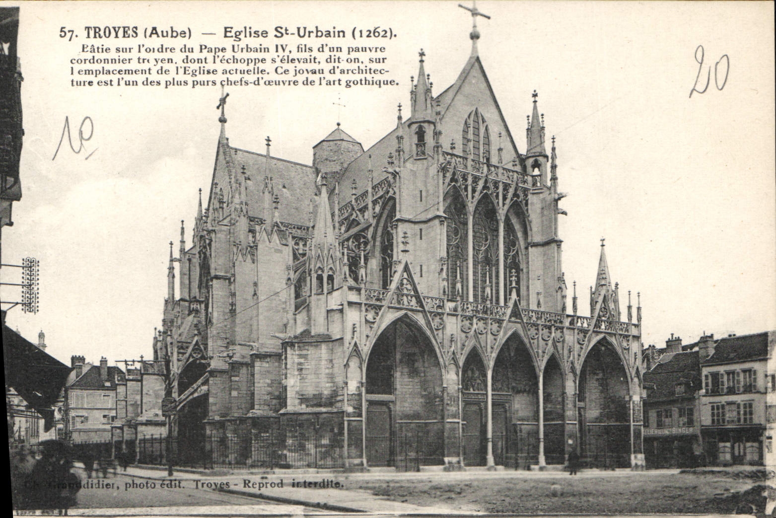 CPA Troyes Aube Eglise St Urbain 