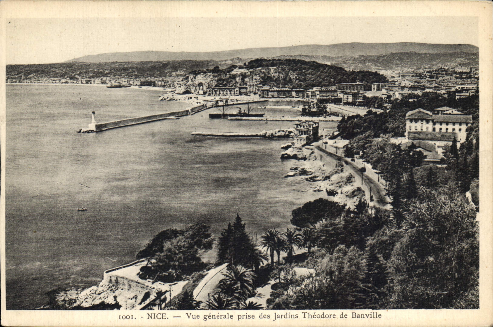 CPA Nice Vue generale prise des Jardins Theodore de Banville 