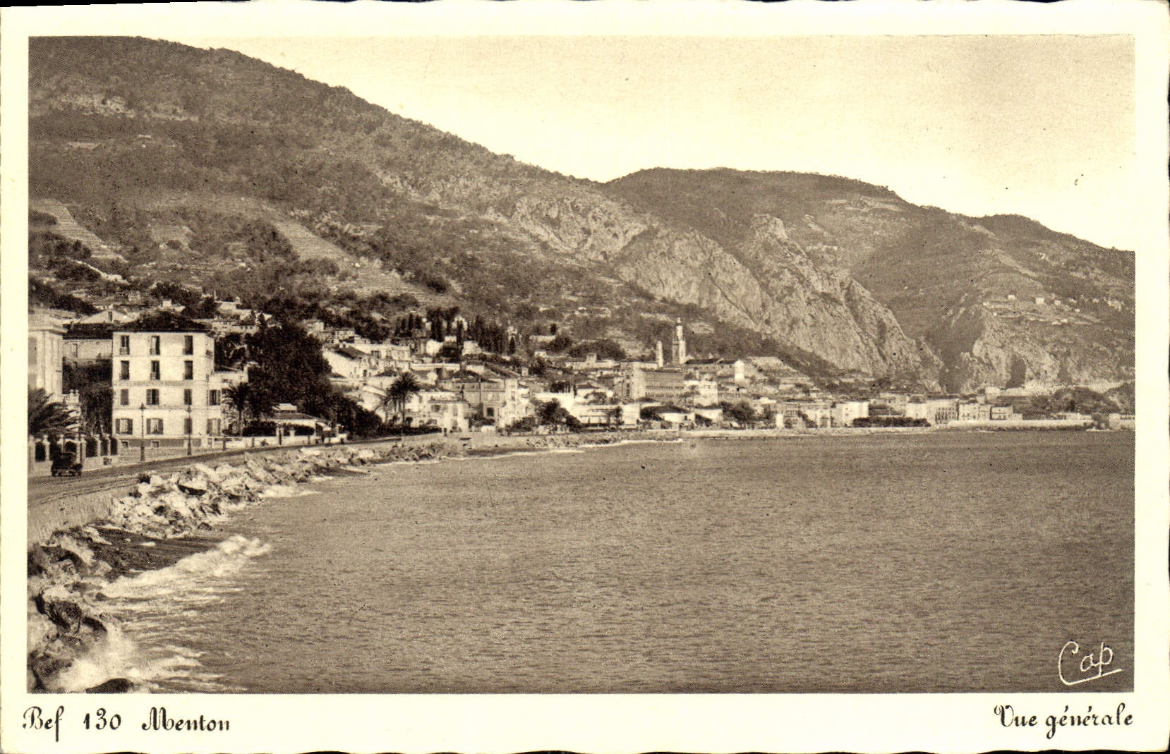 CPA Menton Vue Generale 