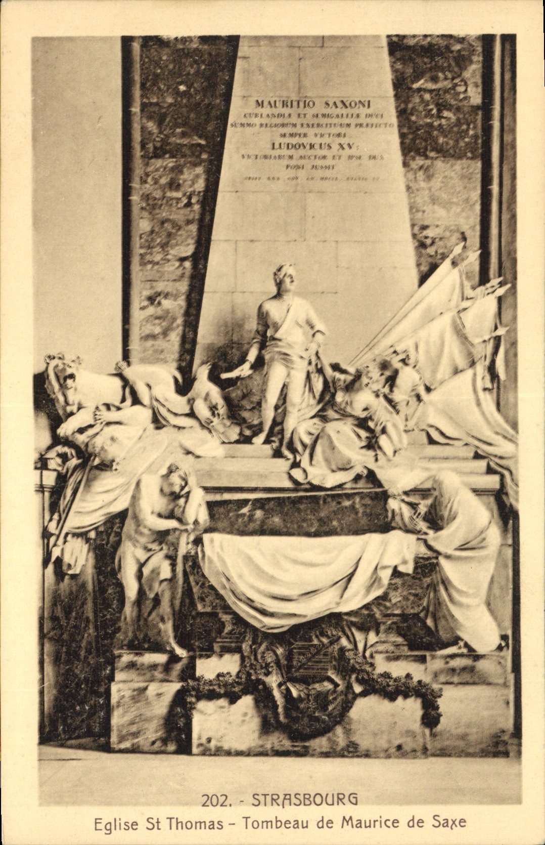 CPA Strasbourg Eglise St Thomas Tombeau de Maurice de Saxe