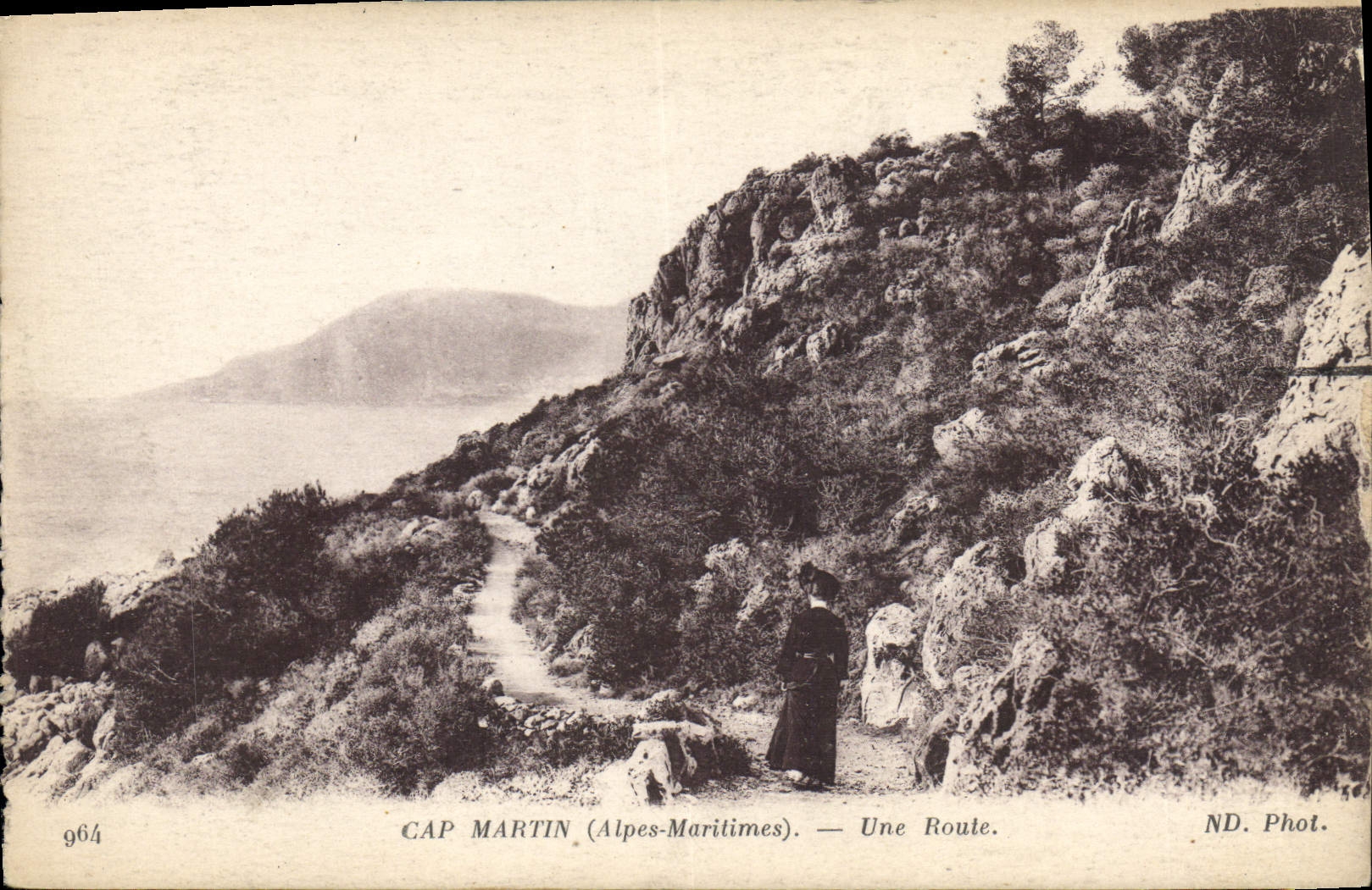 CPA Cap Martin Alpes Maritimes Une Route 