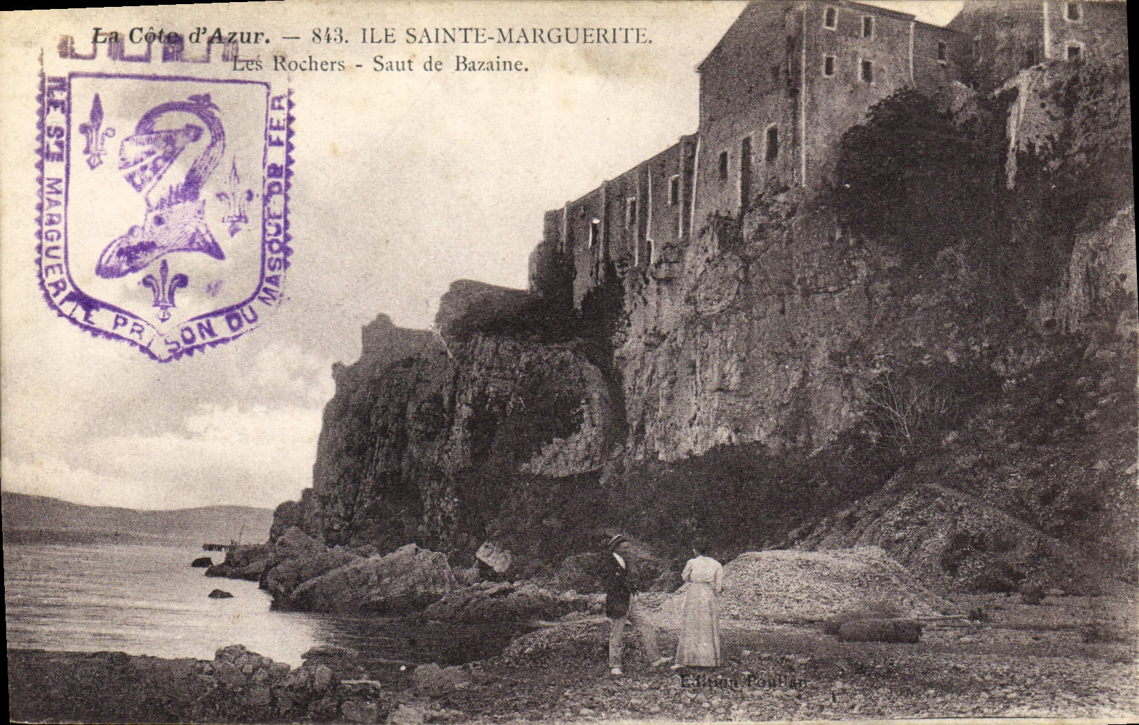 CPA La Cote d'Azur Ile Sainte Marguerite Les Rochers Saut de Bazaine 