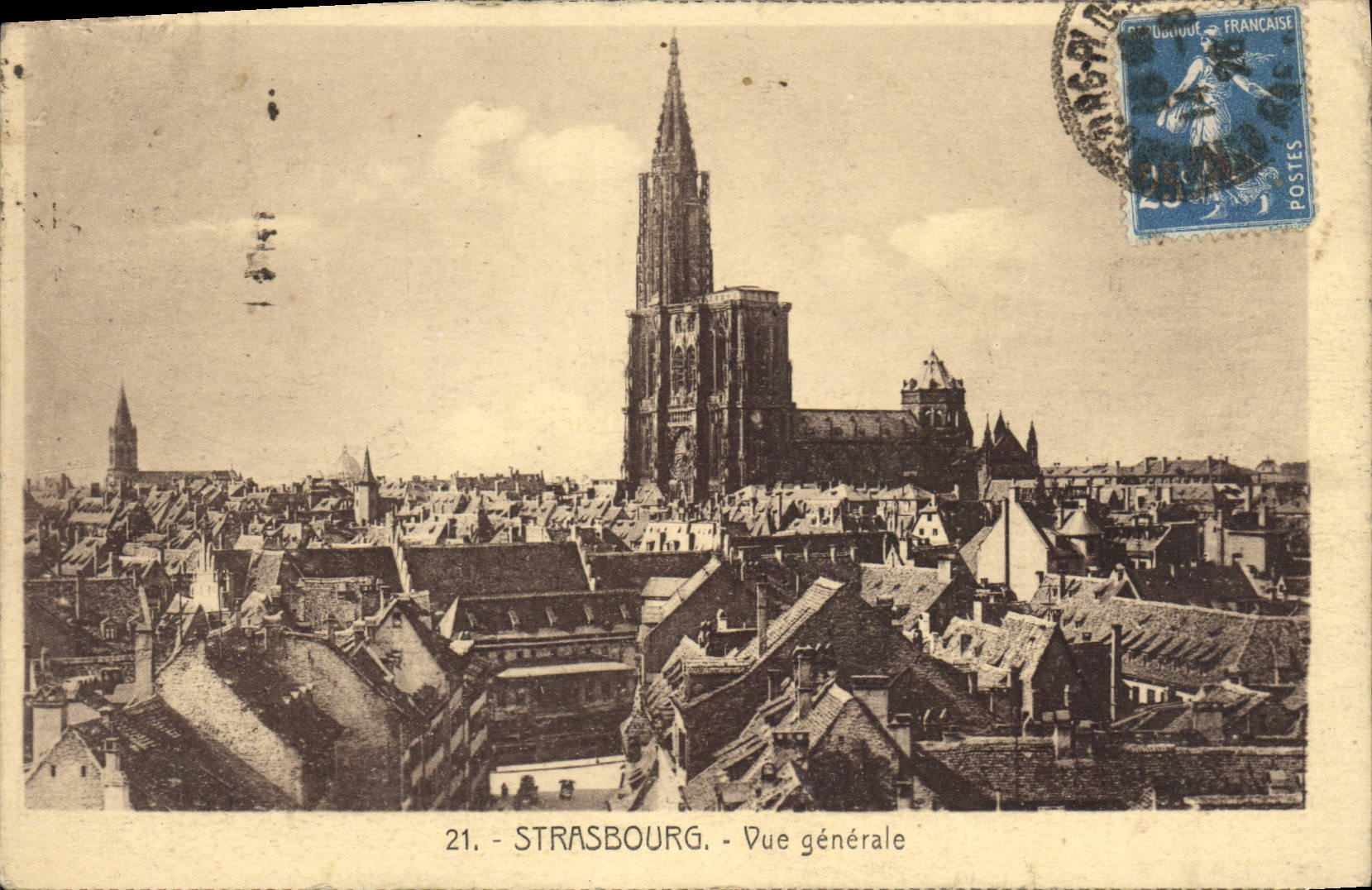 CPA Strasbourg Vue Generale 