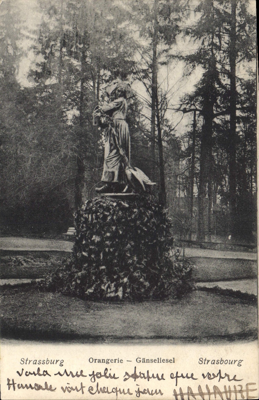 CPA Strassburg Orangerie Ganseliesel Strasbourg