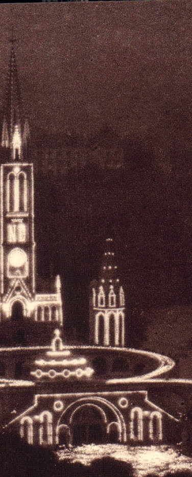 CPA Lourdes Le Rosaire du Soir 