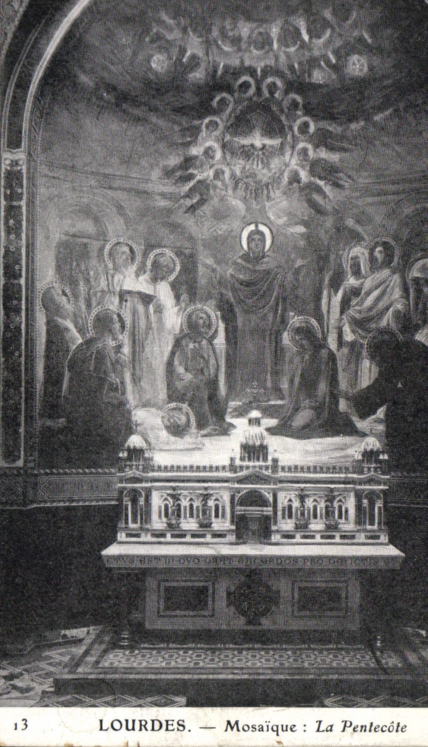 CPA Lourdes Mosaique La Pentecote 