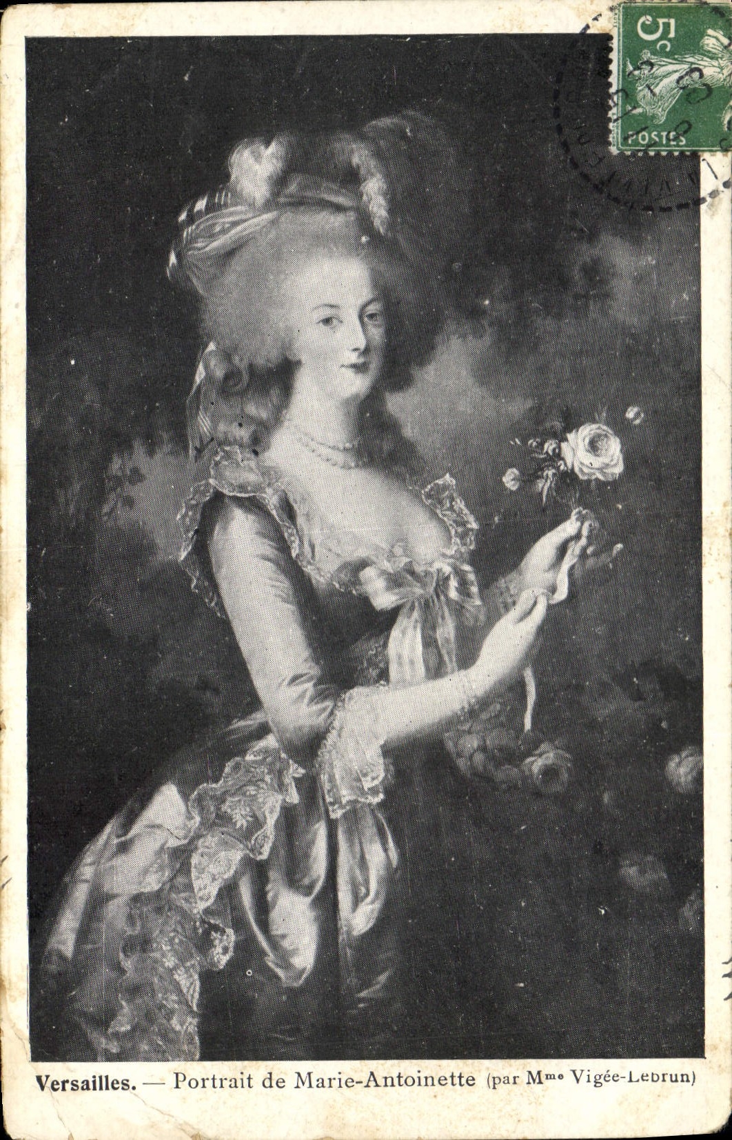 CPA Versailles Portrait de Marie Antoinette par Mme Vigee Lebrun 