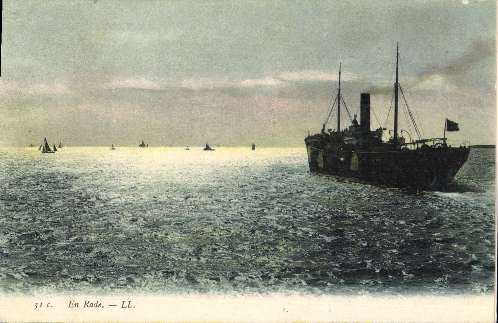 CPA En Rade Bateau