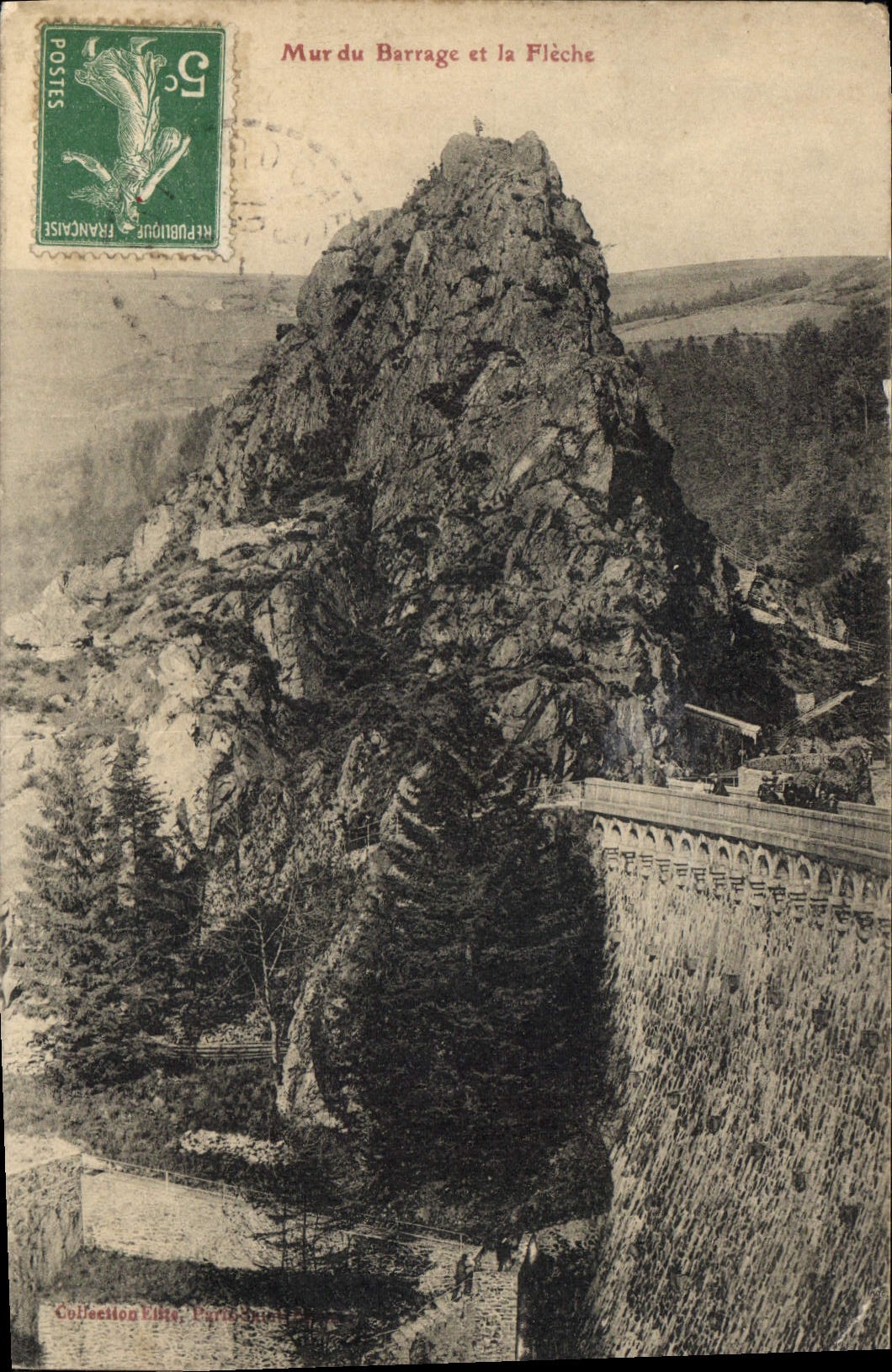 CPA Mur du Barrage et la Fleche 