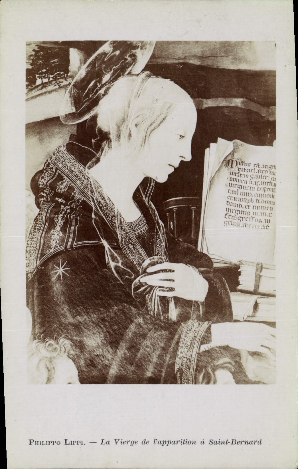 CPA Philippo Lippi La Vierge de l'Apparition a Saint Bernard 