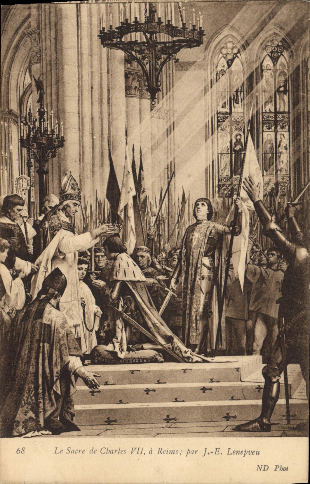 CPA Le Sacre de Charles VII a Reims par J E Lenepveu Jeanne d'Arc