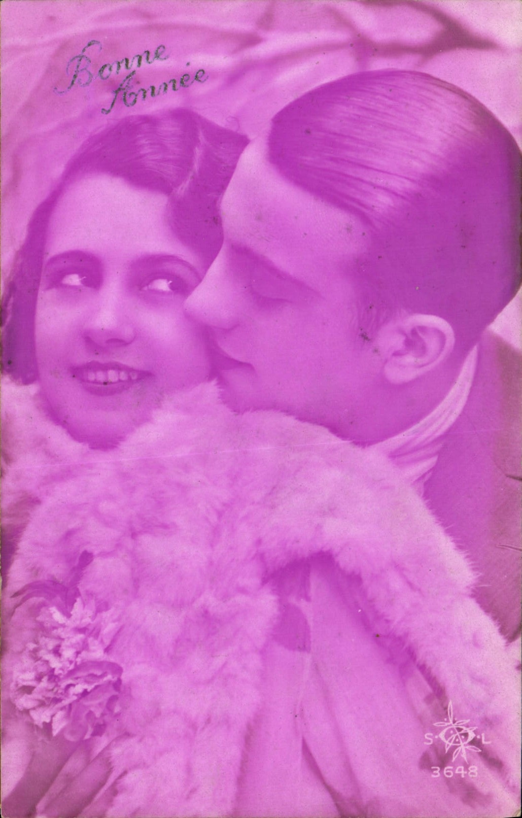 CPA Bonne Annee Femme