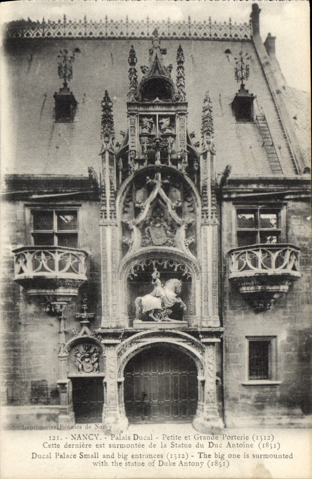 CPA Nancy Palais Ducal Petite et Grande Porterie