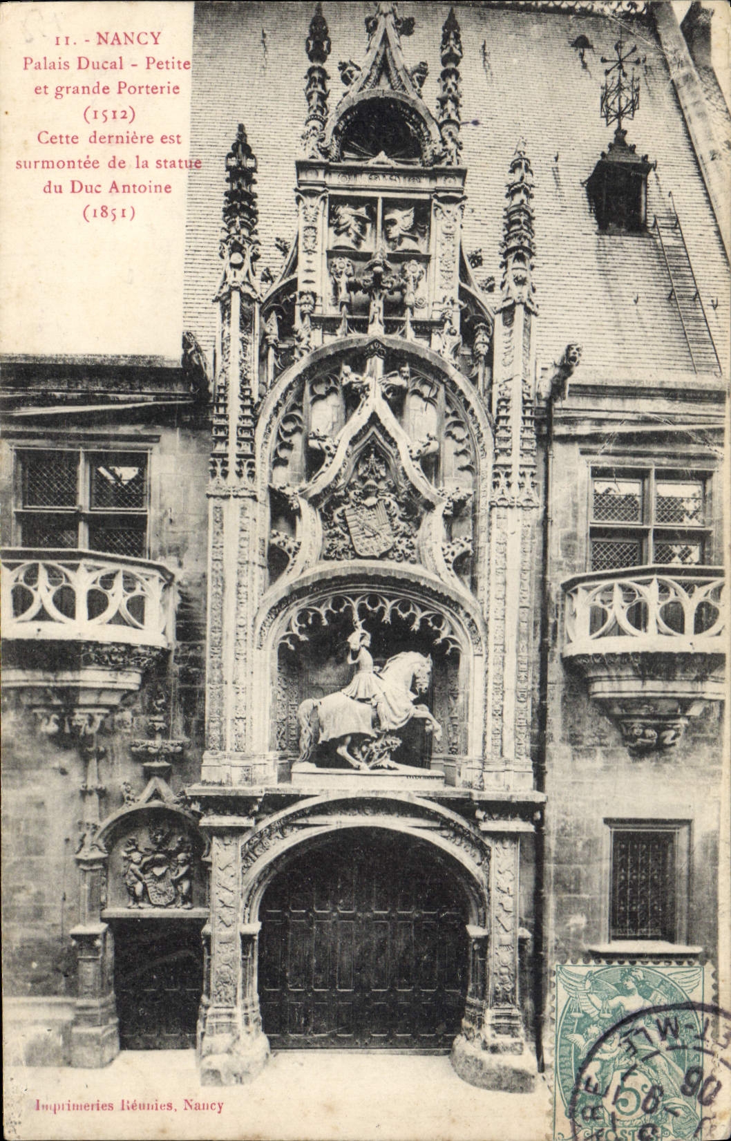 CPA Nancy Palais Ducal Petite et grande Porterie 