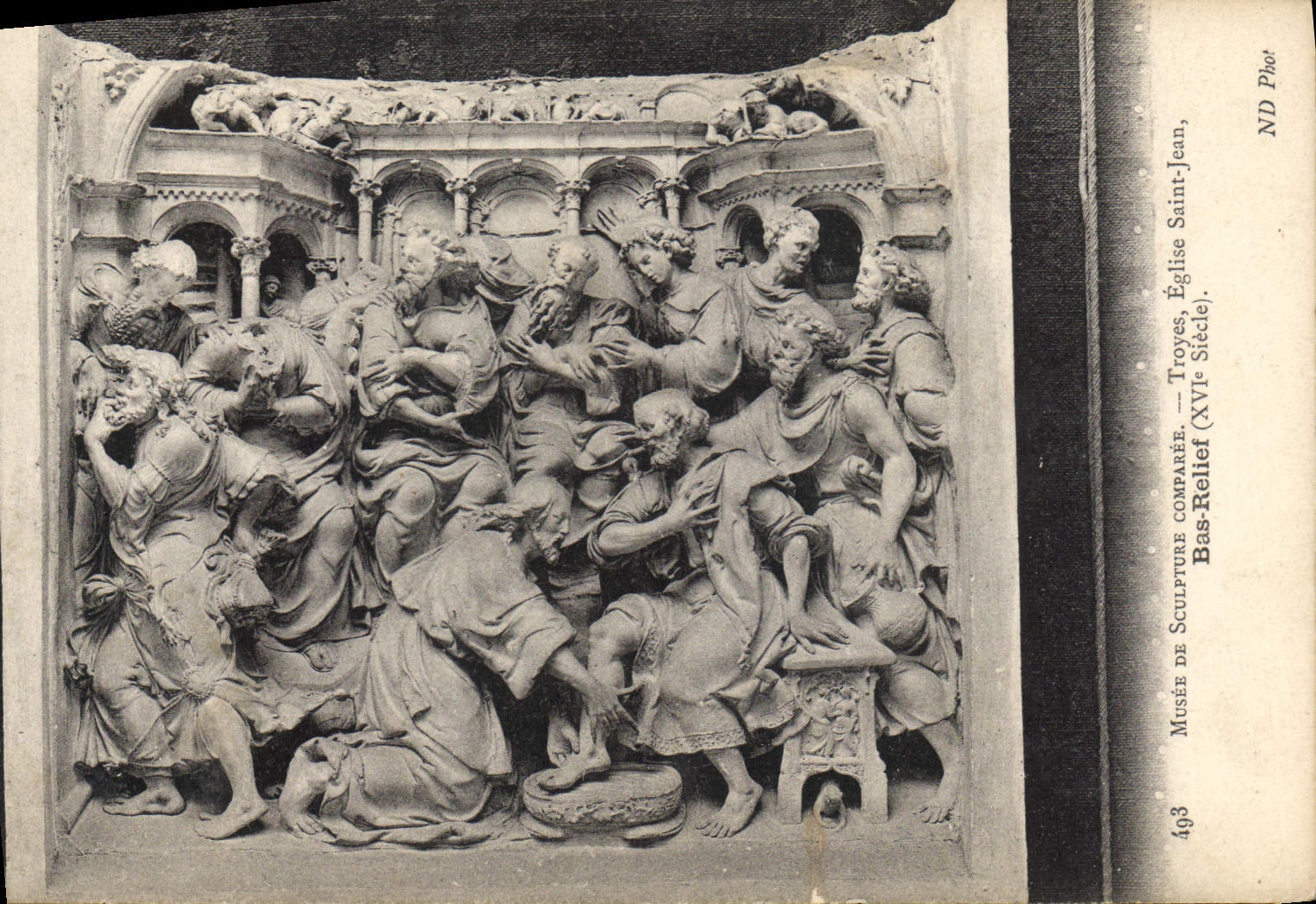 CPA Musee Sculpture Comparee Troyes Eglise Saint Jean Bas Relief