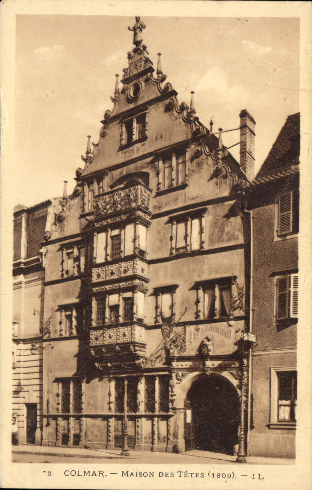 CPA Colmar Maison des Tetes 