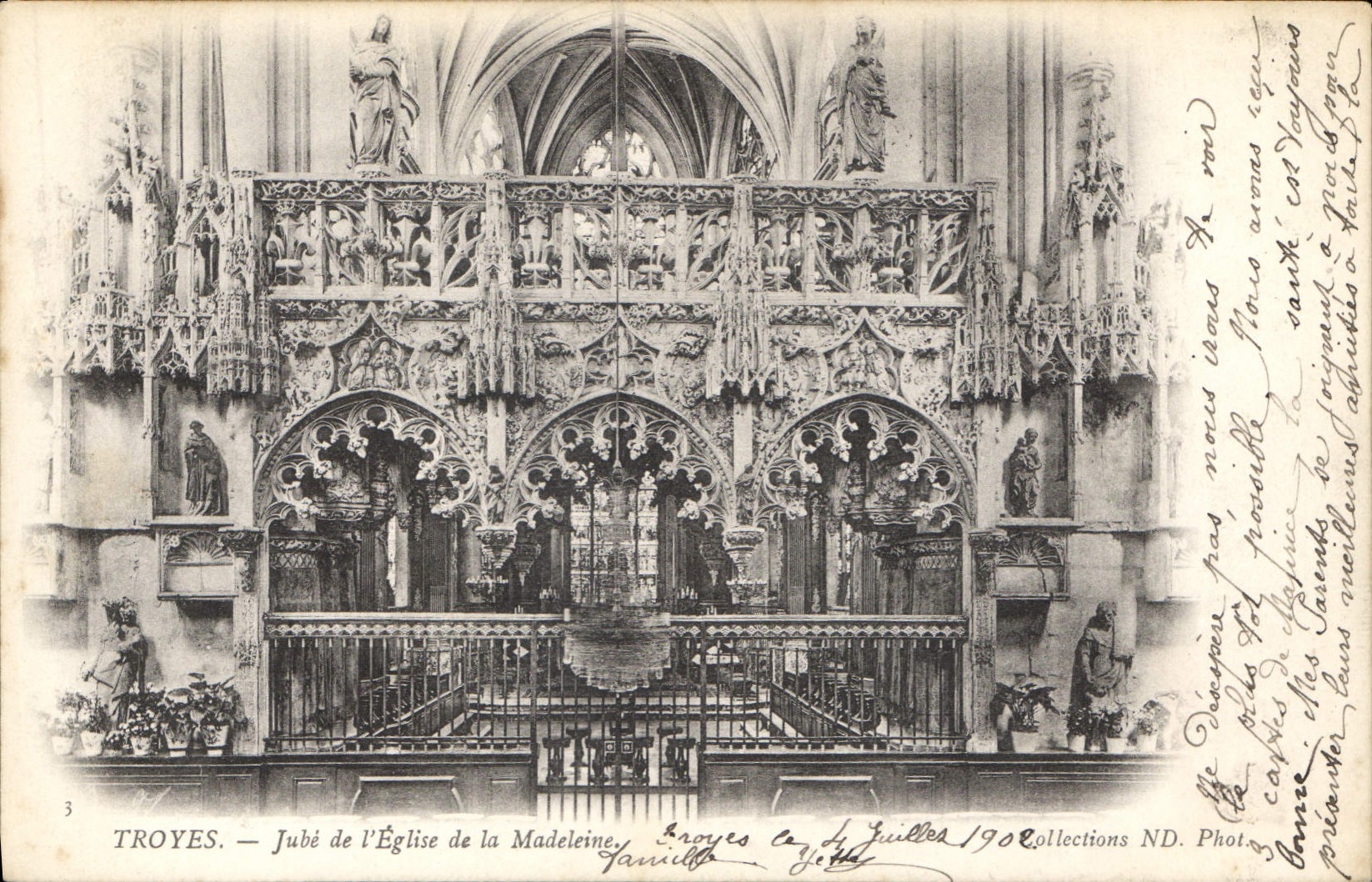 CPA Troyes Jube de l'Eglise de la Madeleine