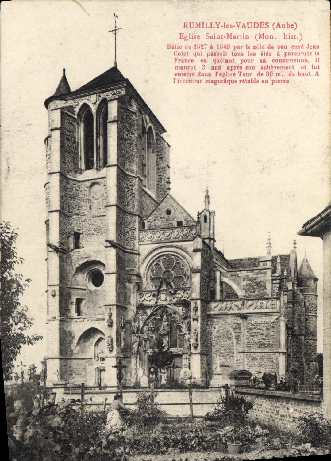 CPA Rumilly les Vaudes Aube Eglise Saint Martin Mon Hist