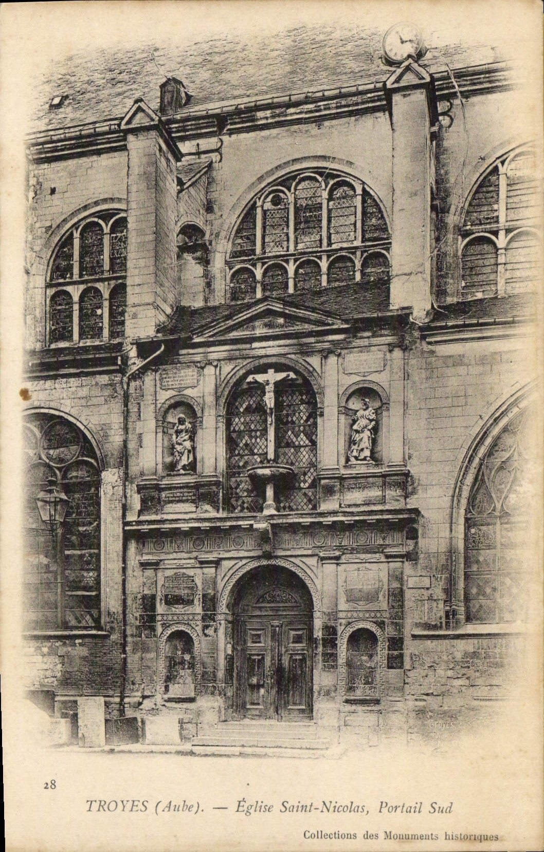 CPA Troyes Aube Eglise Saint Nicolas Portail Sud