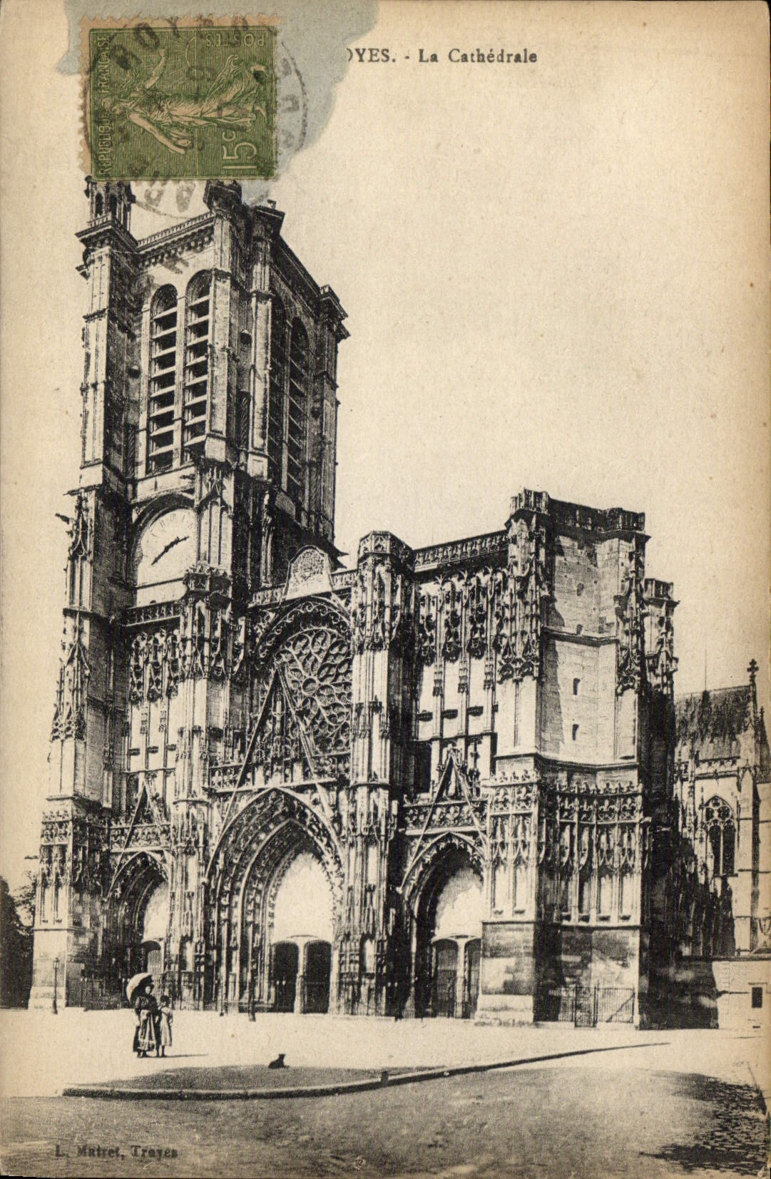 CPA Troyes La Cathedrale 